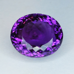 17.06ct Amethyst oval cut 7.48x15.13mm