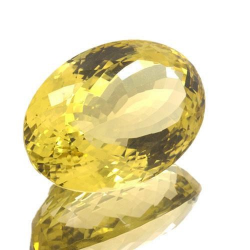 42,86 ct Zitronenquarz im Ovalschliff 26,6 x 18,6 mm