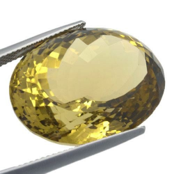 34.25ct.Lemon Quartz Oval Cut