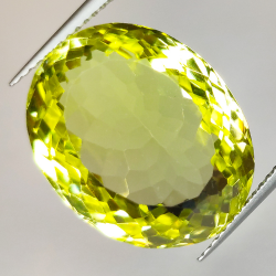 Oval cut lemon quartz 19.44ct