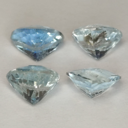 Aquamarine trilliant checkerboard cut 7x7mm