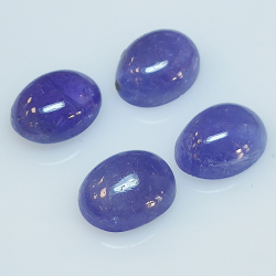 Tanzanite oval cabochon cut