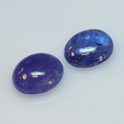 Tanzanite oval cabochon cut