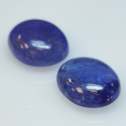 Tanzanite oval cabochon cut