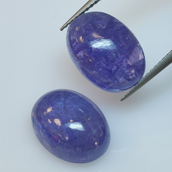 Tanzanite oval cabochon cut