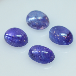 Tanzanite oval cabochon cut