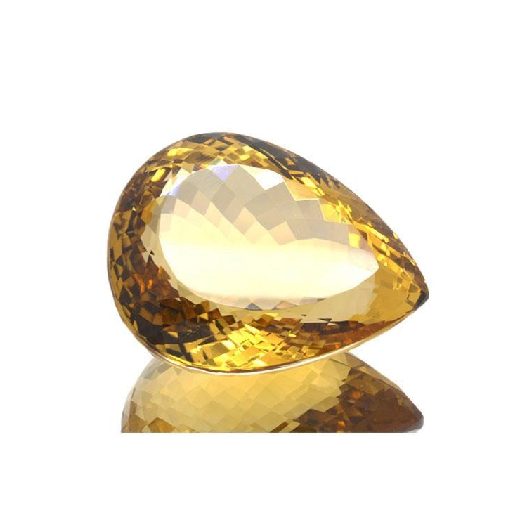 64.10ct. Citrine Pear Cut