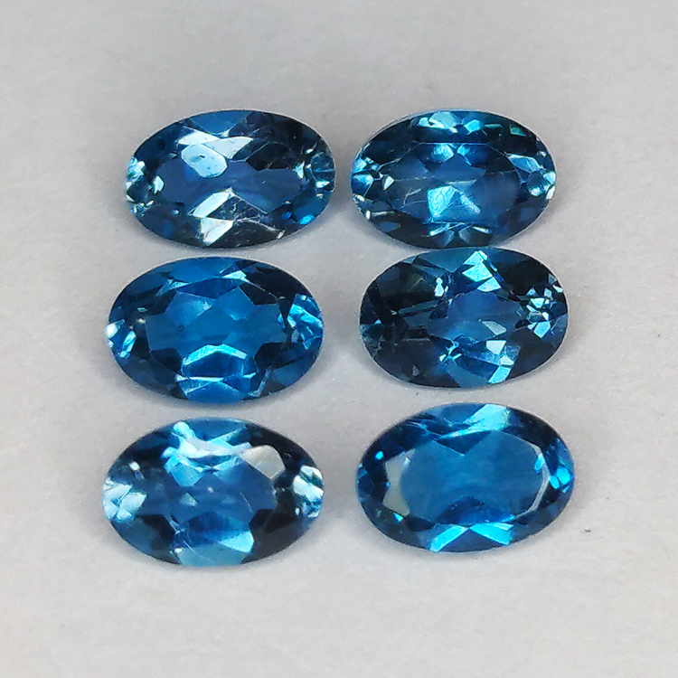 Topaz London oval cut 6pc