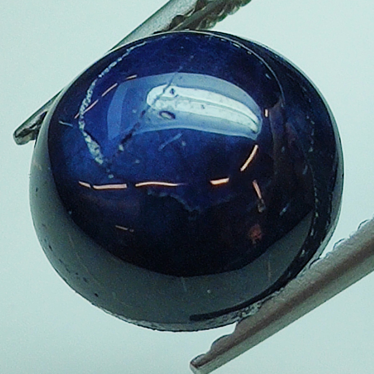 4.52ct Blue Sapphire cabochon cut round cabochon 8.90mm