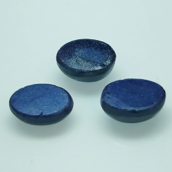 Lot 2.39ct Saphir bleu cabochon coupé rond 6x4mm