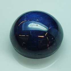 Coppia 4.38ct Zaffiro blu taglio cabochon rotondo 7 x 3.8mm