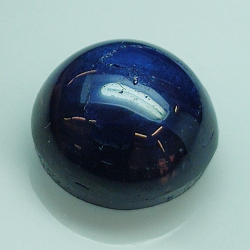 Pair 4.38ct Blue Sapphire Cabochon Cut Round 7 x 3.8mm