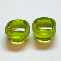 Paar 7.10ct Peridot Cabochon Schliff Kissen 8 x 6mm