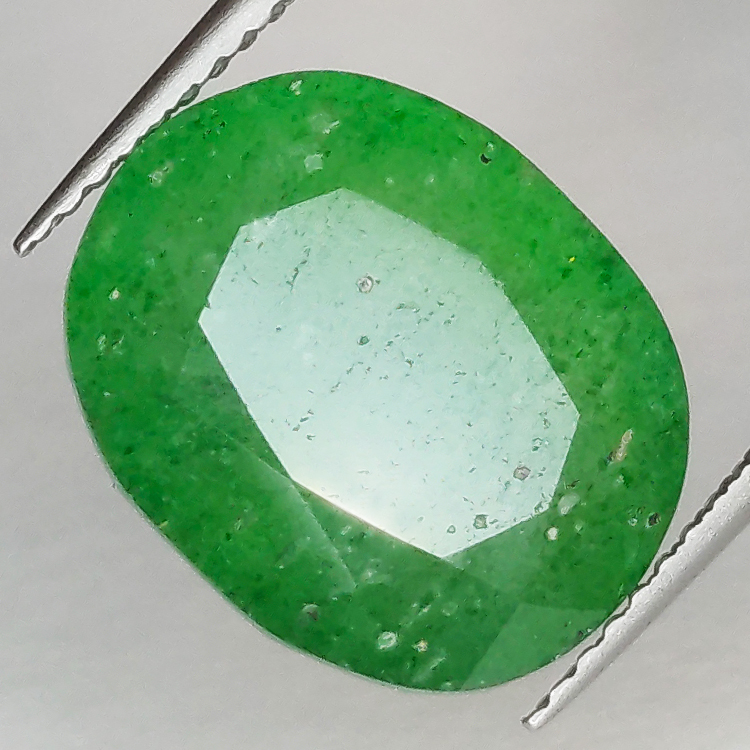 5.42ct Cuarzo verde talla oval 13X10mm