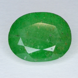 7.04ct Green quartz oval cut 13 X 10mm