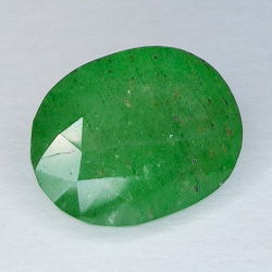 7.04ct Green quartz oval cut 13 X 10mm