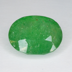 12,18ct Grüner Quarz oval geschliffen 17x13mm