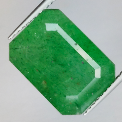 9.0ct Emerald cut green quartz 15 X10mm