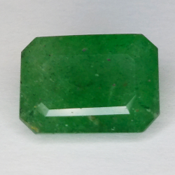 9.0ct Emerald cut green quartz 15 X10mm