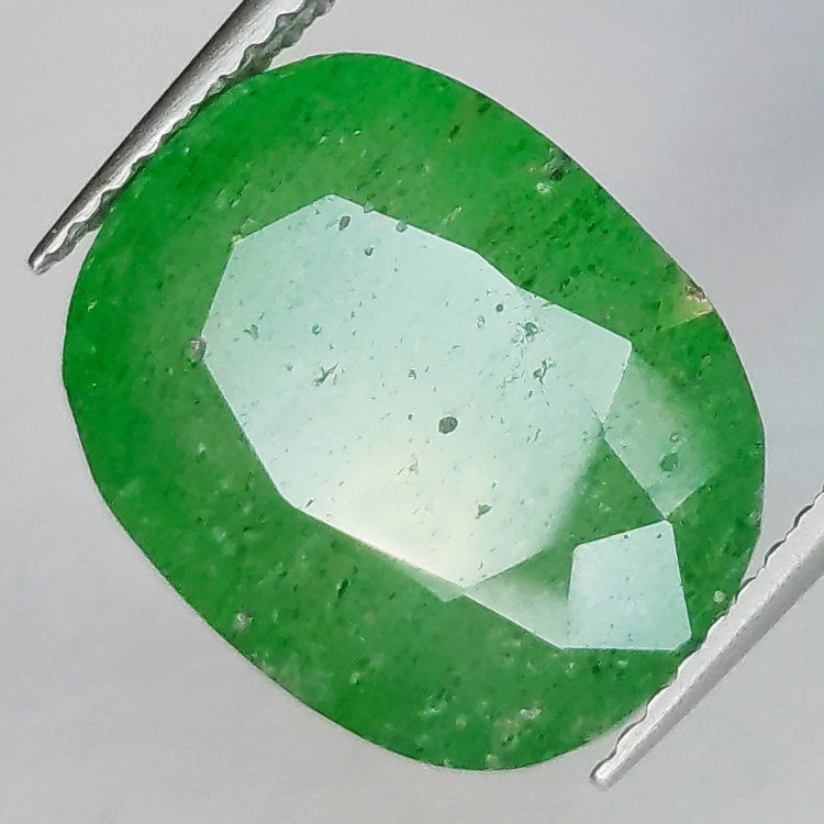 8,13ct Quarzo verde taglio ovale 14X11mm