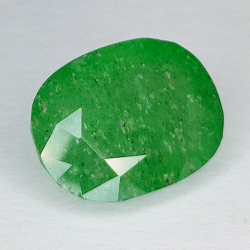 8.13ct Green quartz oval cut 14X11mm