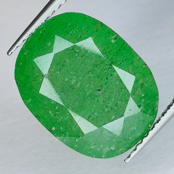 8.13ct Green quartz oval cut 14X11mm