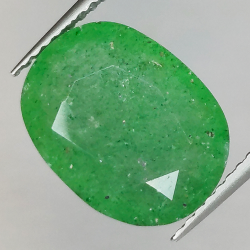 9.34ct Green quartz oval cut 12 X 9mm