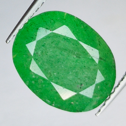 4.60ct Green quartz oval cut 12 X 9mm