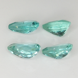 Lot 2.88ct Apatite Paraiba couleur poire taille 7x5mm