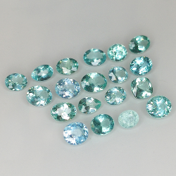 Lot 2.80ct Apatite Paraiba couleur ovale taille 4x3mm