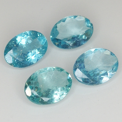 Lotto 3,78ct Apatite Paraiba colore ovale dimensioni 7,90x5,90mm