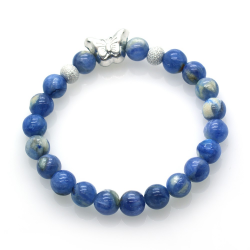 Cianite & 925 Sterling Silver Butterfly Bracelet