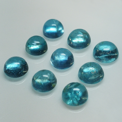 Lot 7.09ct Paraiba coloured apatite cabochon cut oval 5.50mm