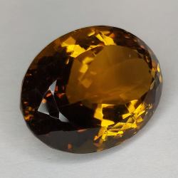 21,53ct Honigquarz ovaler Schliff 19x15mm