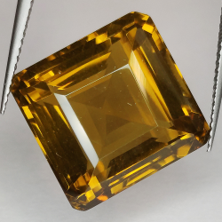 25.29ct Cuarzo Honey talla Asscher  16x15mm