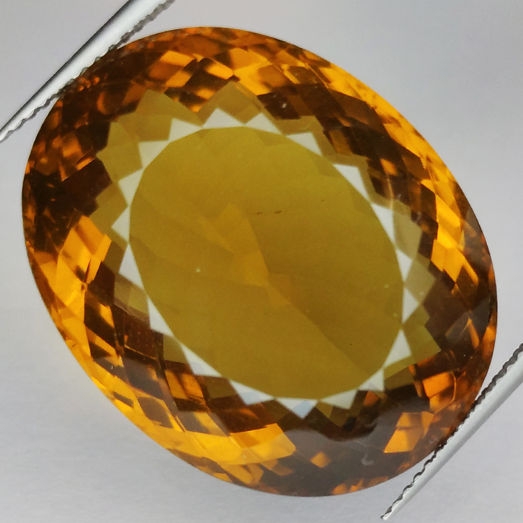 39.04ct Oval Cut Honey Quartz 22x14mm