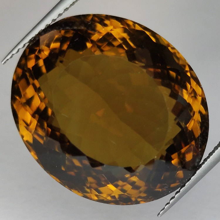 36,62ct Honigquarz ovaler Schliff 21 X18mm