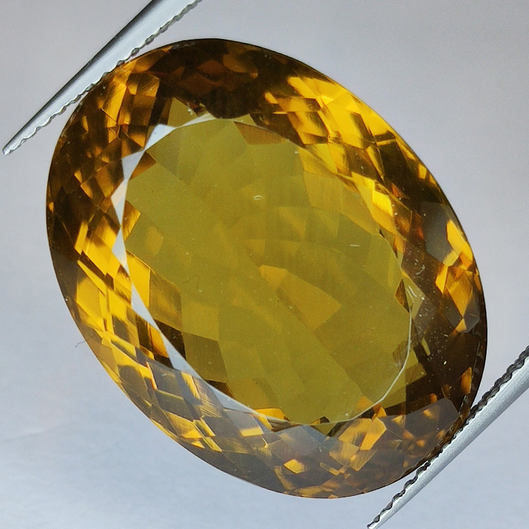 34.21ct Honey Quartz oval cut 22X 17mm