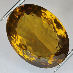 34.21ct Honey Quartz oval cut 22X 17mm