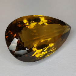 31.71ct Cuarzo Honey talla pera 27x16mm