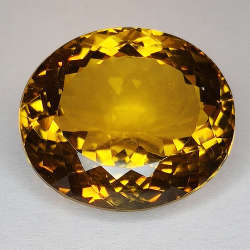 22,30ct Honigquarz ovaler Schliff 18x16mm