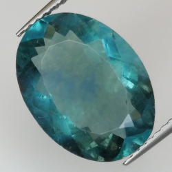 7.37ct. Fluorita corte oval 15x10mm