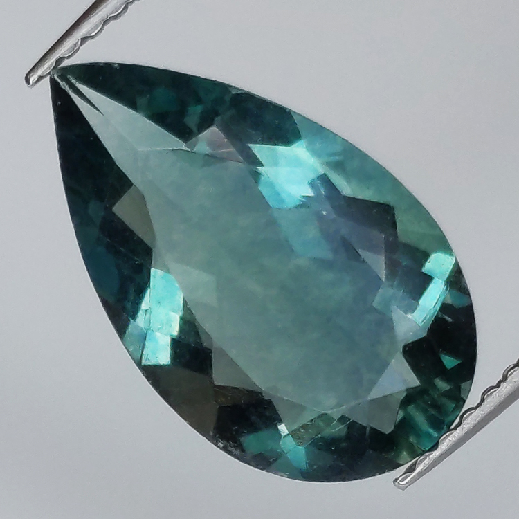 4.28ct Fluorite pear cut 13x9mm