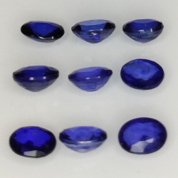 Saphir bleu 2,59 ct taille ovale 4x3 mm