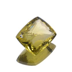 64,88ct. Quartz au Citron Taille  Coussin