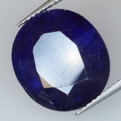 16,80 ct blauer Saphir im Ovalschliff, 20,13 x 19,48 mm