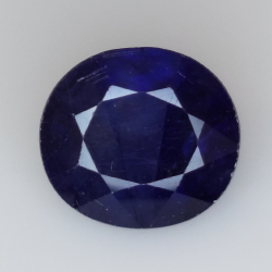 16,80 ct blauer Saphir im Ovalschliff, 20,13 x 19,48 mm