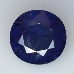 16,80ct Saphir bleu taille ovale 20,13x19,48mm