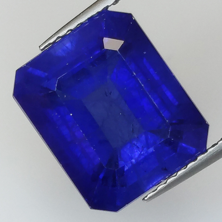 10.06ct Zafiro Verneuil azul talla esmeralda 12.06x10.01mm