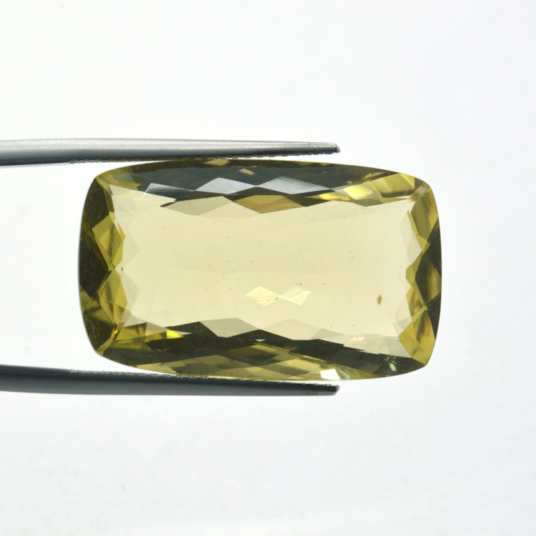 21,50 ct. Quarzo Limone in Faccettato Cuscino